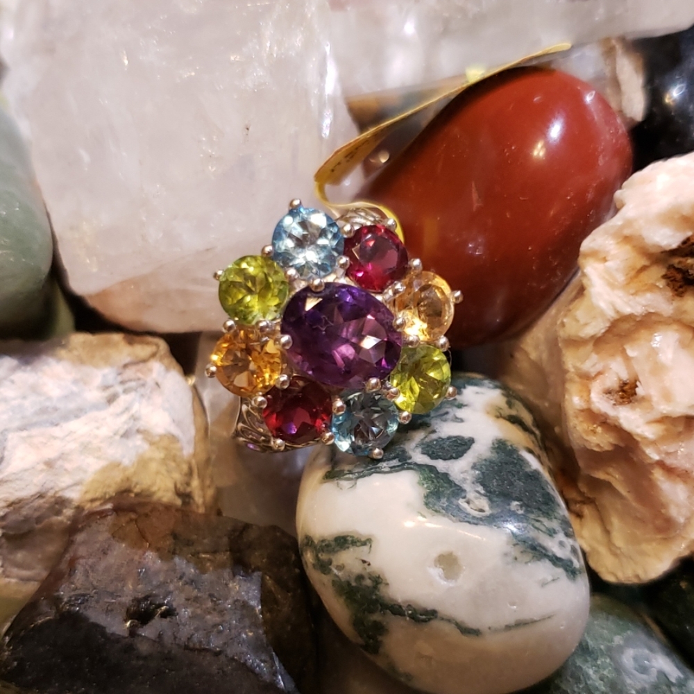 BNWT Multigem Sterling Silver Ring